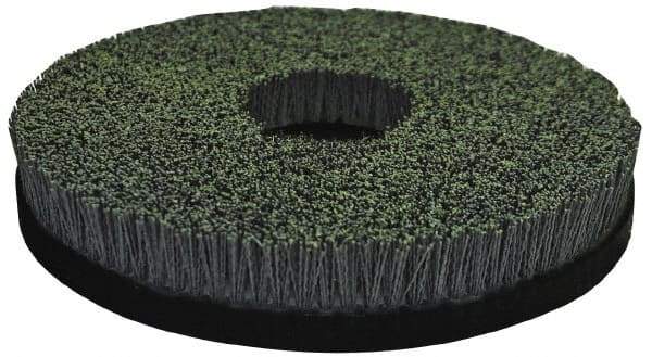 Osborn - 14" 120 Grit Silicon Carbide Crimped Disc Brush - Fine Grade, Plain Hole Connector, 1" Trim Length, 7/8" Arbor Hole - Industrial Tool & Supply