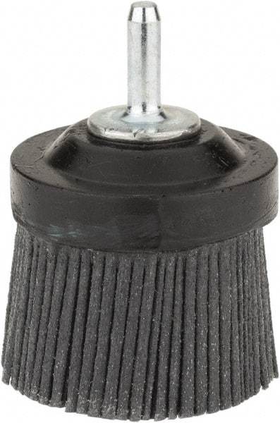 Osborn - 2" 80 Grit Silicon Carbide Crimped Disc Brush - Medium Grade, Quick Change Connector, 1-3/8" Trim Length, 1/4" Shank Diam - Industrial Tool & Supply