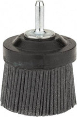 Osborn - 2" 80 Grit Silicon Carbide Crimped Disc Brush - Medium Grade, Quick Change Connector, 1-3/8" Trim Length, 1/4" Shank Diam - Industrial Tool & Supply