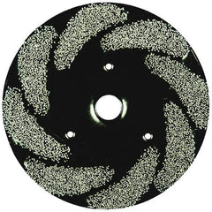 Osborn - 8" 80 Grit Silicon Carbide Crimped Disc Brush - Medium Grade, Plain Hole Connector, 1-1/2" Trim Length, 3/4" Shank Diam, 7/8" Arbor Hole - Industrial Tool & Supply