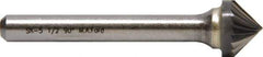 M.A. Ford - 5/8" Cut Diam, 1/4" Shank Diam, 90° Angle Tool Head Double Cut Burr - Carbide, Point End, 5/16" LOC, 2-31/64" OAL - Industrial Tool & Supply