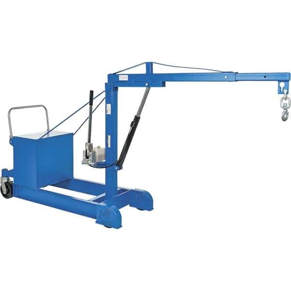 Vestil - 500 Lb Load Capacity, Steel Counter Balanced Floor Crane - 5' 17/64" Span - Industrial Tool & Supply