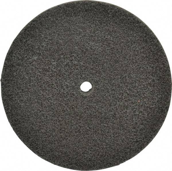 Brite Star - 6" Diam, 1/2" Face Width, 1/2" Center Hole, Fine Grade, Silicon Carbide Deburring Wheel - Unitized, Soft Density 2 Grade, 5,000 RPM - Industrial Tool & Supply