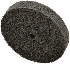 Brite Star - 3" Diam, 1/2" Face Width, 1/4" Center Hole, Fine Grade, Silicon Carbide Deburring Wheel - Unitized, Soft Density 2 Grade, 10,000 RPM - Industrial Tool & Supply