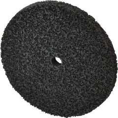 Brite Star - 3" Diam, 1/4" Face Width, 1/4" Center Hole, Fine Grade, Silicon Carbide Deburring Wheel - Unitized, Soft Density 2 Grade, 12,100 RPM - Industrial Tool & Supply
