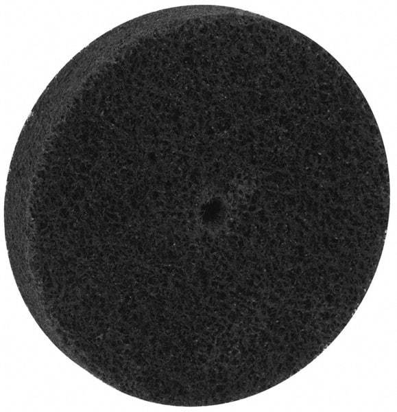 Brite Star - 3" Diam, 1/2" Face Width, 1/4" Center Hole, Fine Grade, Aluminum Oxide Deburring Wheel - Unitized, Medium Density 5 Grade, 15,100 RPM - Industrial Tool & Supply