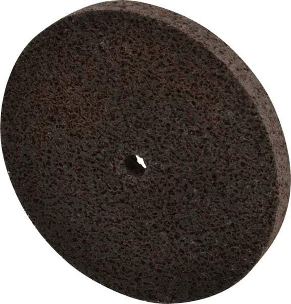 Brite Star - 3" Diam, 1/4" Face Width, 1/4" Center Hole, Fine Grade, Aluminum Oxide Deburring Wheel - Unitized, Medium Density 5 Grade, 15,100 RPM - Industrial Tool & Supply