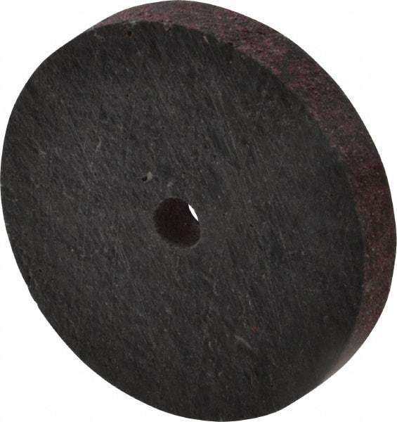Brite Star - 2" Diam, 1/4" Face Width, 1/4" Center Hole, Medium Grade, Aluminum Oxide Deburring Wheel - Unitized, Hard Density 7 Grade, 22,100 RPM - Industrial Tool & Supply