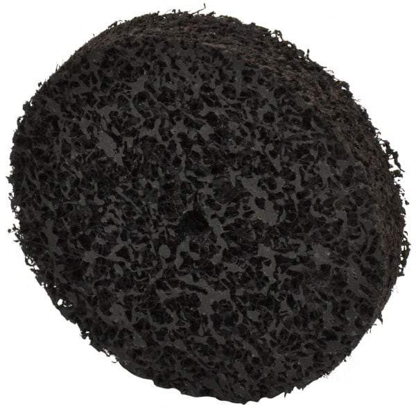 Brite Star - 3" Diam, 1/2" Face Width, 1/4" Center Hole, Medium Grade, Aluminum Oxide Deburring Wheel - Unitized, Soft Density 2 Grade, 10,000 RPM - Industrial Tool & Supply