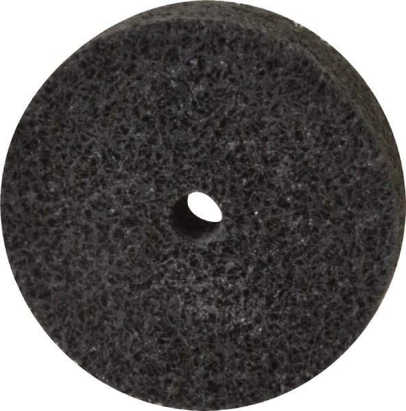 Brite Star - 2" Diam, 1/2" Face Width, 1/4" Center Hole, Fine Grade, Silicon Carbide Deburring Wheel - Unitized, Soft Density 2 Grade, 16,100 RPM - Industrial Tool & Supply