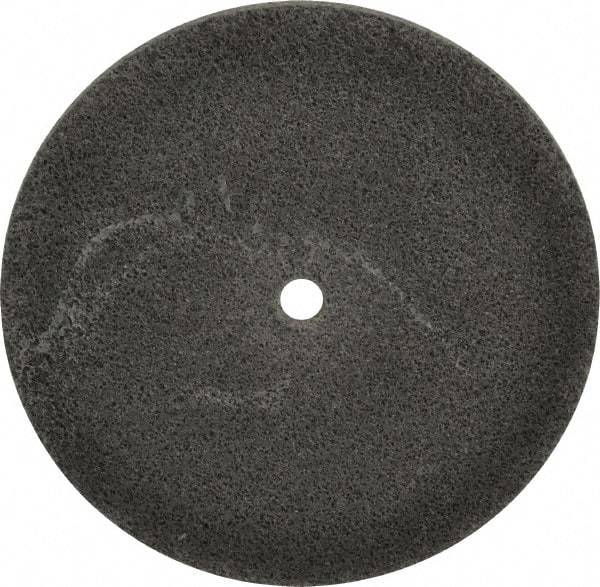 Brite Star - 6" Diam, 1/4" Face Width, 1/2" Center Hole, Fine Grade, Silicon Carbide Deburring Wheel - Unitized, Soft Density 2 Grade, 5,000 RPM - Industrial Tool & Supply