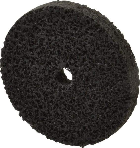 Brite Star - 2" Diam, 1/4" Face Width, 1/4" Center Hole, Fine Grade, Silicon Carbide Deburring Wheel - Unitized, Soft Density 2 Grade, 16,100 RPM - Industrial Tool & Supply