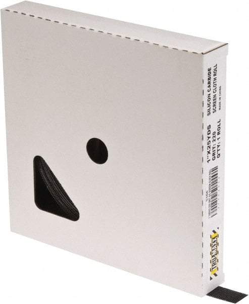 Tru-Maxx - 1" x 25 Yd 220 Grit Silicon Carbide Screen Roll - Fine Grade - Industrial Tool & Supply