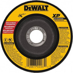 DeWALT - 24 Grit, 5" Wheel Diam, 1/8" Wheel Thickness, Type 27 Depressed Center Wheel - Zirconia Alumina, Resinoid Bond, 12,200 Max RPM, Compatible with Angle Grinder - Industrial Tool & Supply