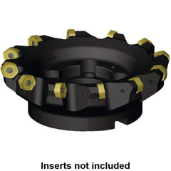 Kennametal - 160mm Cut Diam, 10mm Arbor Hole, 4.5mm Max Depth of Cut, 45° Indexable Chamfer & Angle Face Mill - 10 Inserts, HNGJ 0905.. Insert, Right Hand Cut, 10 Flutes, Through Coolant, Series KSHR - Industrial Tool & Supply