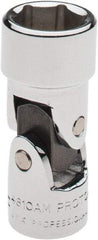Proto - 1/4" Drive, Standard Hand Socket - 6 Points, 1-13/32" OAL, Alloy Steel, Chrome Finish - Industrial Tool & Supply