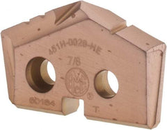 Allied Machine and Engineering - 7/8" Diam x 5/32" Thick, Seat Code 1, 132° Included Angle Spade Drill Insert - AM200 Coated, Cobalt, Grade Super Cobalt, Series GEN2 T-A - Industrial Tool & Supply