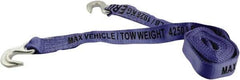 Erickson Manufacturing - 15' Long x 2" Wide, 8,500 Lb Basket Capacity, Polyester & Steel Web Sling - Blue - Industrial Tool & Supply