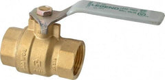 Legend Valve - 1" Pipe, Full Port, Brass Full Port Ball Valve - Bi-Directional, FNPT x FNPT Ends, Quarter Turn Handle, 600 WOG, 150 WSP - Industrial Tool & Supply