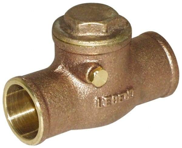 Legend Valve - 3/4" Cast Brass Check Valve - Service Check Valve, Sweat, 200 WOG - Industrial Tool & Supply