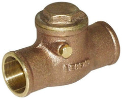 Legend Valve - 3/4" Cast Brass Check Valve - Service Check Valve, Sweat, 200 WOG - Industrial Tool & Supply