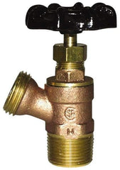 Legend Valve - 3/4" Pipe, Cast Brass, MNPT x MGHT End Connection, Boiler Drain Valve - Lead Free, Use with Potable Water Applications - Industrial Tool & Supply