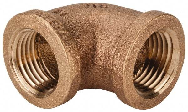 Legend Valve - Class 125, 1/2" Internal Pipe, Bronze 90° Elbow - FNPT x MNPT - Industrial Tool & Supply