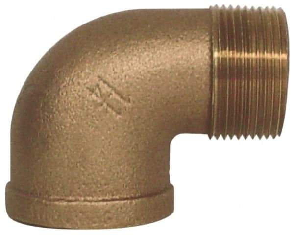Legend Valve - Class 125, 3/4" Internal Pipe, Bronze 90° Street Elbow - FNPT x MNPT - Industrial Tool & Supply