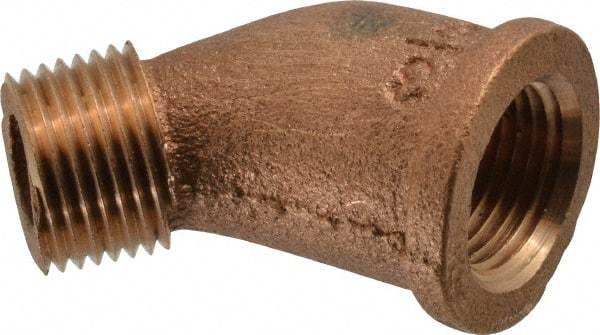 Legend Valve - Class 125, 3/8" Internal Pipe, Bronze 45° Elbow - FNPT x MNPT - Industrial Tool & Supply