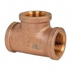 Legend Valve - Class 125, 3/4" Internal Pipe, Bronze Tee - FNPT x FNPT - Industrial Tool & Supply