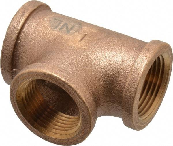 Legend Valve - Class 125, 1" Internal Pipe, Bronze Tee - FNPT x FNPT - Industrial Tool & Supply