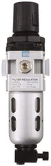 PRO-SOURCE - 1/2" NPT Port Standard 1 Piece Filter/Regulator FRL Unit - Polycarbonate Bowl, 106 SCFM, 145 Max psi, 112" High, Automatic Drain - Industrial Tool & Supply