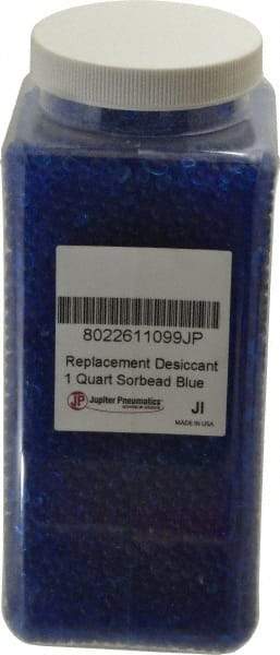 PRO-SOURCE - 1 Qt Air Dryer Jar Sorbead Blue Desiccant - For Use with Jupiter Pneumatics Desiccant Dryers - Industrial Tool & Supply