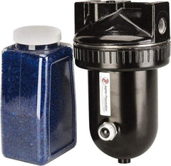 PRO-SOURCE - 15 CFM at 100 psi Inlet, In-line Desiccant Dryer - 1/2" NPT Inlet/Outlet x 4-7/8" Long x 4-7/8" Wide x 8-7/8" High - Industrial Tool & Supply