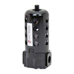 PRO-SOURCE - Filter Manual Drop Leg Drain with Poly Bowl - 6-1/2" High x 2-3/4" Wide, For Use with Compressed Air Systems - Industrial Tool & Supply