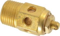 PRO-SOURCE - 3/8 Male NPT, 11/16" Hex, 1-5/8" OAL, Speed Control Muffler - 300 Max psi, 40 CFM, Brass - Industrial Tool & Supply