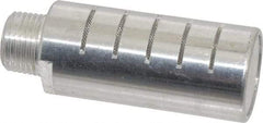 PRO-SOURCE - 1/2 Male NPT, 1" Hex, 3-1/4" OAL, Muffler - 300 Max psi, 60 CFM, Aluminum - Industrial Tool & Supply