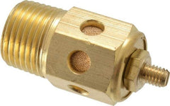 PRO-SOURCE - 1/2 Male NPT, 7/8" Hex, 2" OAL, Speed Control Muffler - 300 Max psi, 60 CFM, Brass - Industrial Tool & Supply