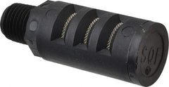 PRO-SOURCE - 1/4 Male NPT, 5/8" Hex, 2-15/64" OAL, Muffler - 150 Max psi, Glass Filled Nylon - Industrial Tool & Supply