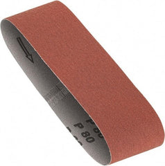 Porter-Cable - 3" Wide x 21" OAL, 80 Grit, Zirconia Alumina Abrasive Belt - Zirconia Alumina, Medium, Coated, X Weighted Cloth Backing, Dry - Industrial Tool & Supply