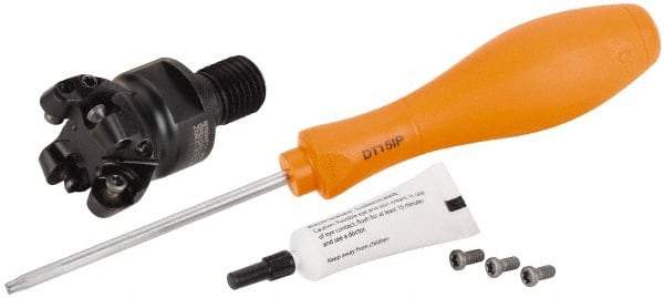 Kennametal - 38.1mm Cutting Diam, 1-1/2" Max Depth of Cut, Modular Connection Indexable Copy End Mill - 4 Inserts, RP.T 1204M0.. Insert, BMD Toolholder, Through Coolant - Industrial Tool & Supply