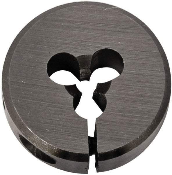 Union Butterfield - 5/16-18 UNC Thread, 13/16" Outside Diam Chromium Steel Round Die - 1/4" Thick, Right Hand Thread, Series 2010, Adjustable - Exact Industrial Supply