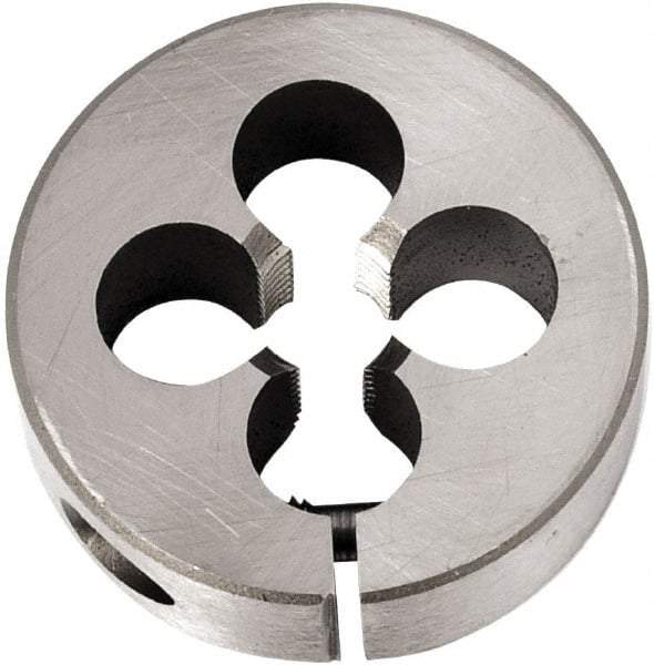 Union Butterfield - 9/16-18 UNF Thread, 1-1/2" Outside Diam Chromium Steel Round Die - 1/2" Thick, Right Hand Thread, Series 2010, Adjustable - Exact Industrial Supply