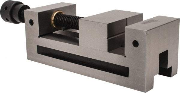 Gibraltar - 3-15/16" Jaw Width, 5" Jaw Opening Capacity, 1.7" Jaw Height, Toolmaker's Vise - Flat Jaw, 0.0002" Parallelism, 0.0003" Squareness, 10" OAL x 3.7" OAH - Industrial Tool & Supply