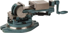Gibraltar - 3" Jaw Width, 3-1/2" Jaw Opening Capacity, 3-Way Angle Swivel Machine Vise - Manual Operation, 1 Station, 16" Long x 6.3" High x 1-1/4" Deep, Cast Iron - Industrial Tool & Supply