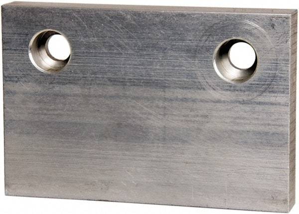 Gibraltar - 6" Wide x 4" High x 3/4" Thick, Flat/No Step Vise Jaw - Soft, Aluminum, Fixed Jaw, Compatible with 6" Vises - Industrial Tool & Supply