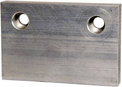 Gibraltar - 6" Wide x 4" High x 3/4" Thick, Flat/No Step Vise Jaw - Soft, Aluminum, Fixed Jaw, Compatible with 6" Vises - Industrial Tool & Supply