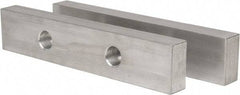 Gibraltar - 12" Wide x 2-1/2" High x 1-1/4" Thick, Flat/No Step Vise Jaw - Soft, Aluminum, Fixed Jaw, Compatible with 12" Vises - Industrial Tool & Supply