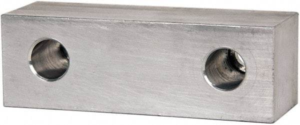 Gibraltar - 6" Wide x 2" High x 2" Thick, Flat/No Step Vise Jaw - Soft, Aluminum, Fixed Jaw, Compatible with 6" Vises - Industrial Tool & Supply