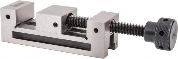 Gibraltar - 1-31/32" Jaw Width, 2-1/2" Jaw Opening Capacity, 1" Jaw Height, Toolmaker's Vise - Flat Jaw, 0.0002" Parallelism, 0.0002" Squareness, 6" OAL x 2.11" OAH - Industrial Tool & Supply